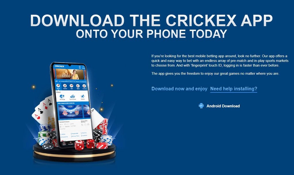 Crickex mobile friendliness and app